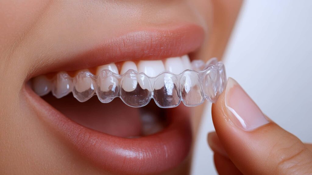 インビザラインを装着しているイメージ